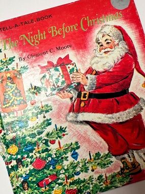 Vintage The Night Before Christmas Whitman Tell-A-Tale Book 1960s Santa Holiday